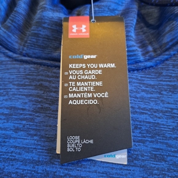 Under Armour men's size Medium blue hoodie Cold Gear NWT - Picture 2 of 4